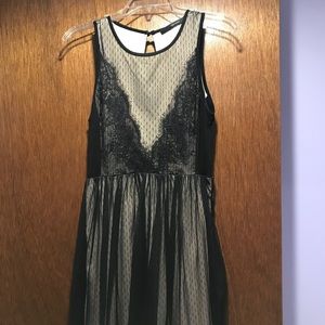 Black and beige dress